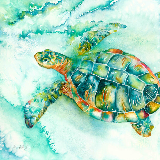 Technicolor Turtle Fine Art Print